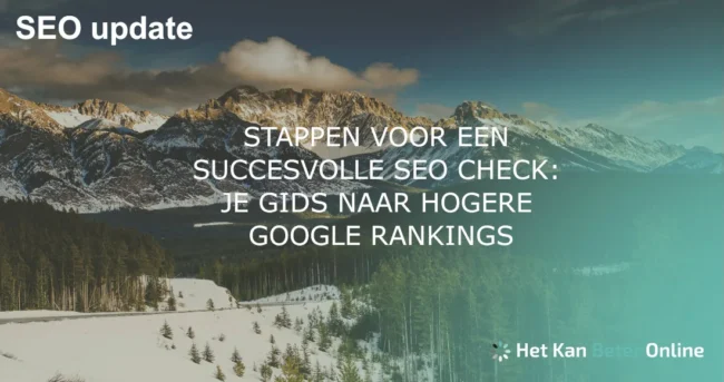 stappen voor succesvolle seo check